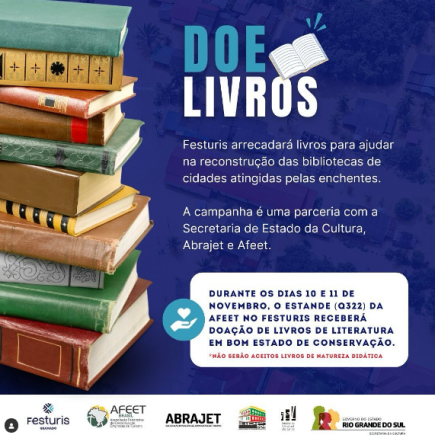 Festuris: Apoiando a Reconstrução de Bibliotecas no Rio Grande do Sul em parceria com a ABRAJET