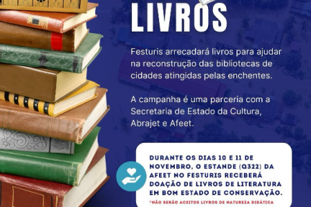 Festuris: Apoiando a Reconstrução de Bibliotecas no Rio Grande do Sul em parceria com a ABRAJET